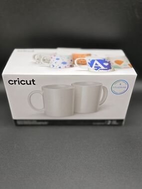 Cricut White Ceramic Mug Duo - Bright White Set
